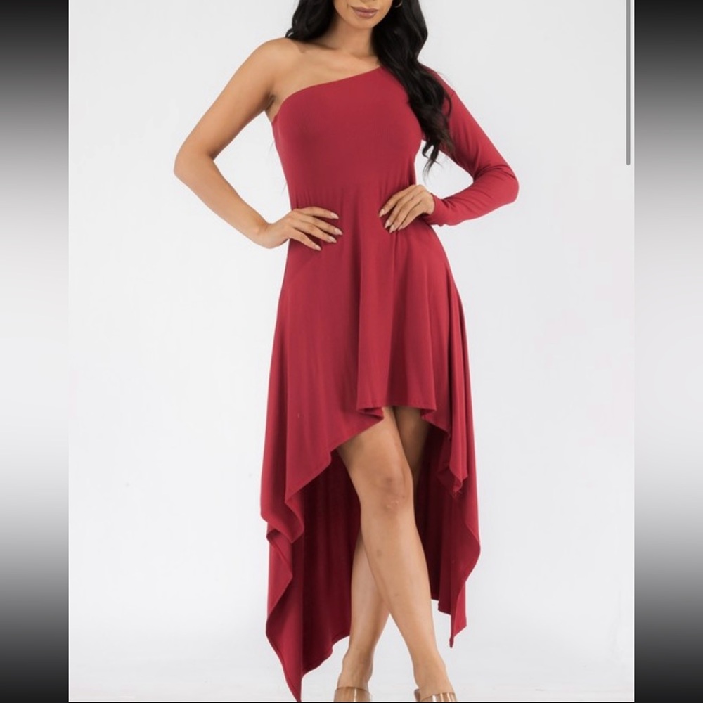 BOUTIQUE One Shoulder Red Dress